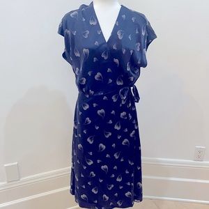 COPY - JOIE Wrap dress knee length NWT perfect condition navy SZ L